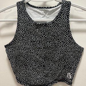 BuffBunny Aurora NuBre Crop Onyx Bossy Print Small